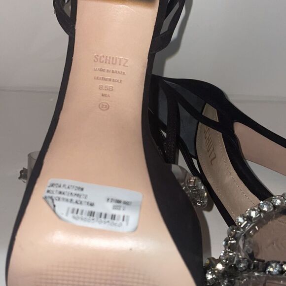 Schutz Jayda Platform Rhinestone Heels Size 8.5 - Picture 8 of 8
